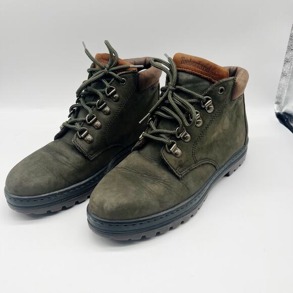Timberland Women's Green Suede Lace Up Boots Size 9 - Picture 2 of 7